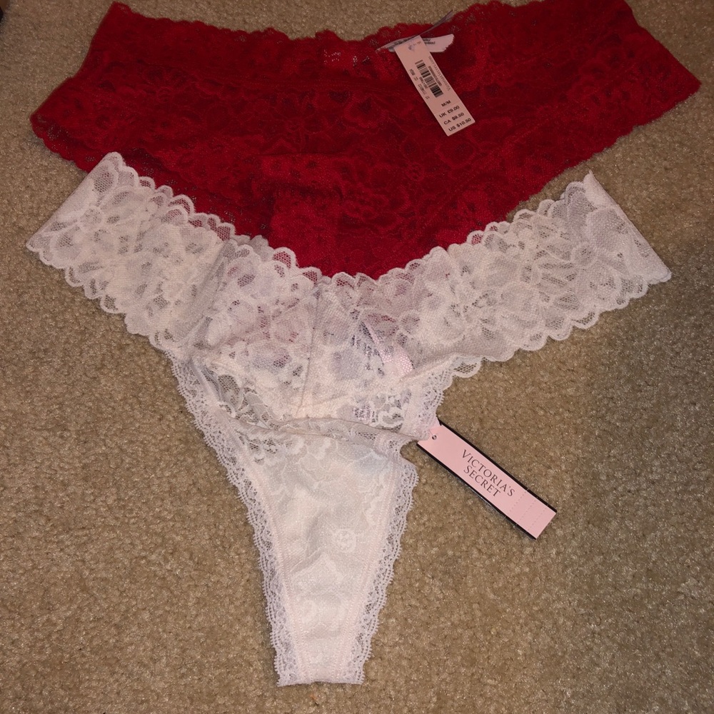 Brand new thong/booty shirt set lace material